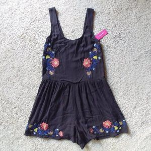 NWT Xhilaration Embroidered Floral Romper